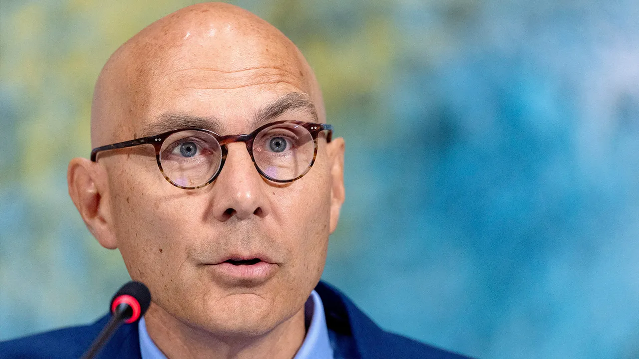 Volker Turk, United Nations High Commissioner for Human Rights, speaks at the Human Rights Council at the UN European headquarters in Geneva, Switzerland, September 8, 2025. REUTERS/Denis Balibouse