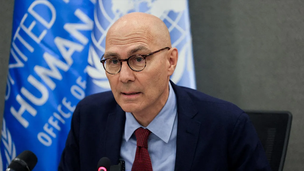 FILE PHOTO: United Nations High Commissioner for Human Rights Volker Turk holds a press conference in Beirut, Lebanon, July 27, 2026. REUTERS/Mohamed Azakir/File Photo