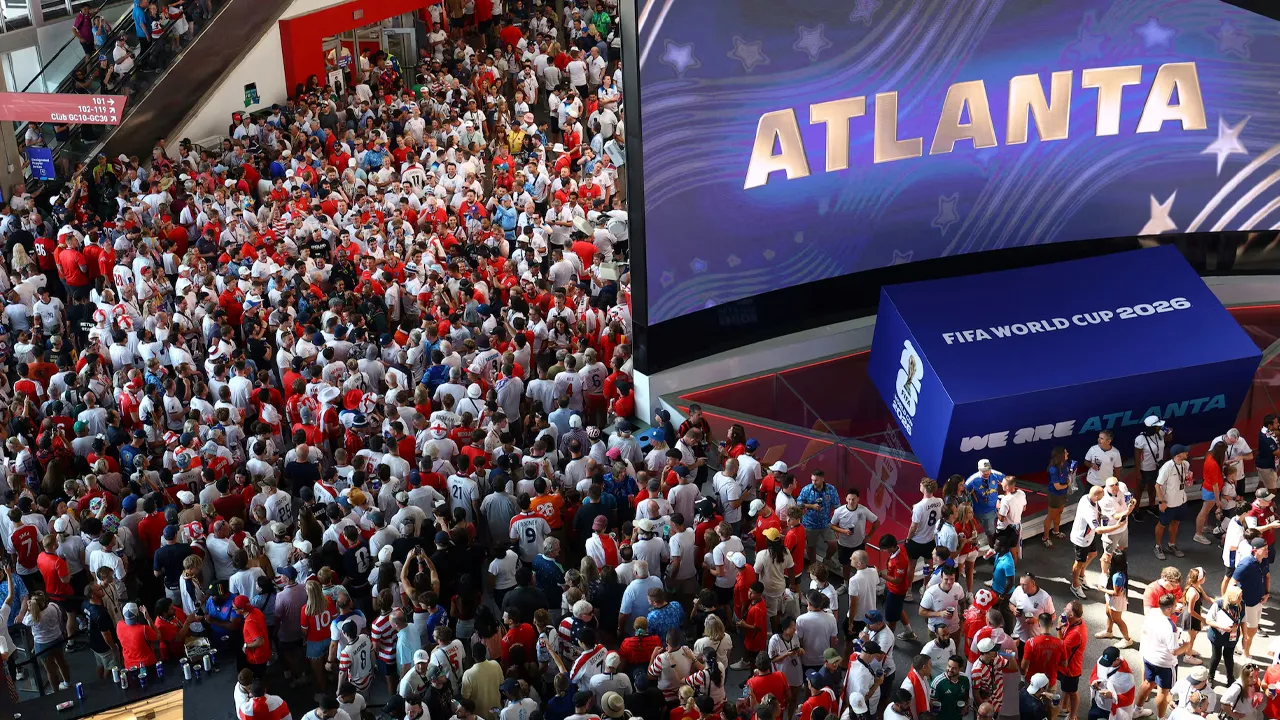Soccer Football - FIFA World Cup 2026 - Round of 32 - England v DR Congo - Atlanta Stadium, Atlanta, Georgia, U.S. - July 1, 2026 General view of England fans inside the stadium before the match IMAGN IMAGES via Reuters/Nathan Ray Seebeck/File Photo Purchase Licensing Rights
