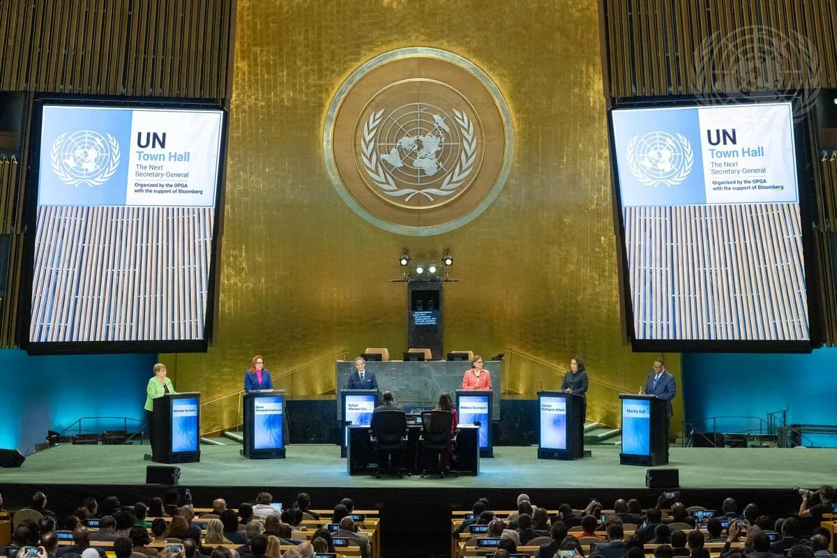 Candidates for the UN Secretary General at the General Assembly Hall in New York. UN Photo/Eskinder Debebe