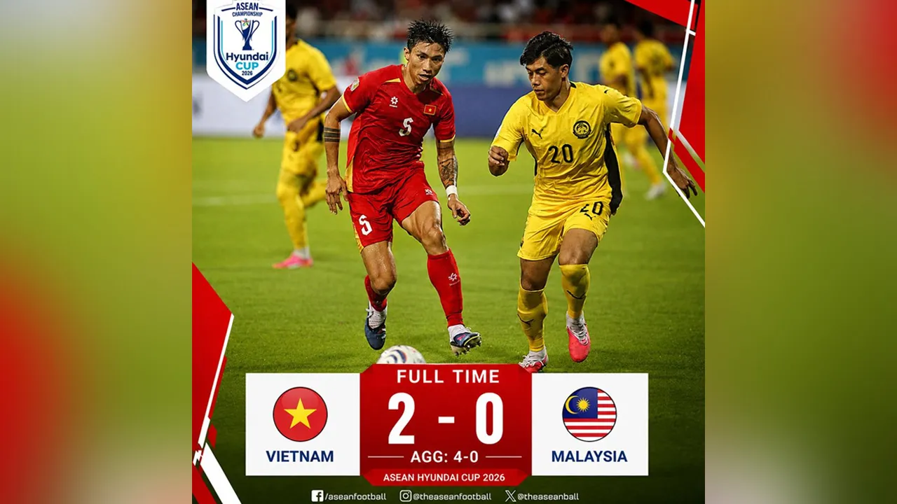  ASEAN HYUNDAI CUP 2026 | Semi-Final (2nd Leg)  FT:  Vietnam 🇻🇳 2️⃣ - 0️⃣ (Agg 4-0) 🇲🇾 Malaysia