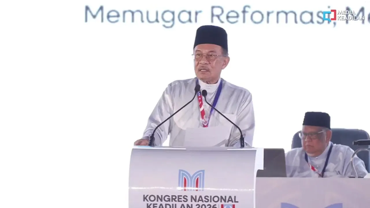 Anwar Ibrahim, KONGRES NASIONAL KEADILAN 2026 KE-19 -- screenshot FB Anwar Ibrahim