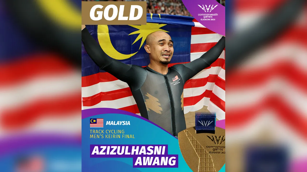 GOLD FOR MALAYSIA! 🇲🇾🥇  What a moment for Azizulhasni Awang! _X @Glasgow_2026.