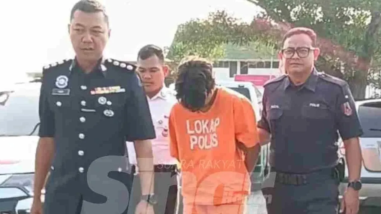 Vishwesh (tengah) dibawa ke Mahkamah Majistret Telok Datok, Kuala Langat pada Rabu bagi menghadapi pertuduhan kes jenayah. -- SINAR HARIAN