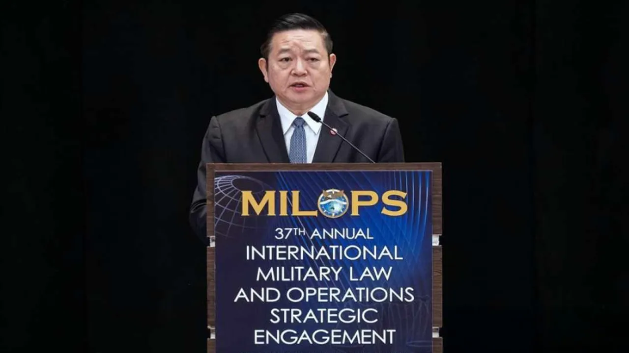 KUALA LUMPUR, Aug 3 -- ASEAN Secretary-General Dr Kao Kim Hourn delivers a speech at the 37th Annual International Military Law and Operations Strategic Engagement (MILOPS) 2026 today. --fotoBERNAMA (2026) COPYRIGHT RESERVED