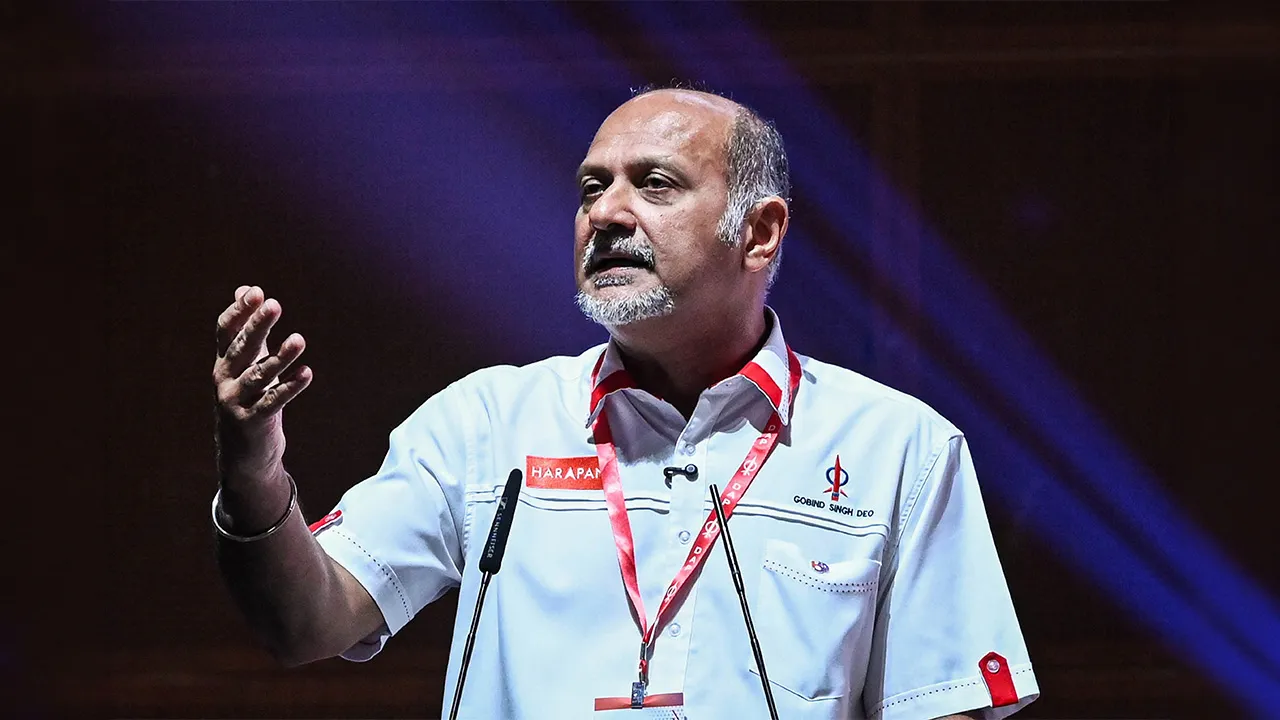 PUTRAJAYA, 16 Ogos -- Pengerusi Kebangsaan DAP, Gobind Singh Deo menyampaikan ucapan aluan pada Persidangan Kebangsaan DAP 2026 di Pusat Konvensyen Antarabangsa Putrajaya hari ini.