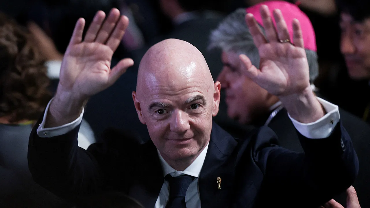 FIFA President Gianni Infantino attends the inauguration of Abelardo De La Espriella as Colombia's president, in Cali, Colombia, August 7, 2026. REUTERS/Luisa Gonzalez