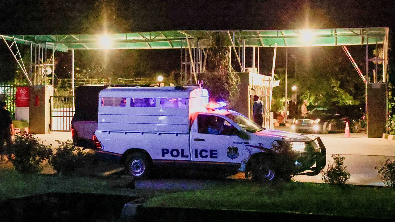 A police vehicle is parked after the Pakistani Supreme Court ordered authorities to move jailed former Pakistani Prime Minister Imran Khan to Shifa International Hospital, in Islamabad, Pakistan, August 20, 2026. REUTERS/Akhtar Soomro