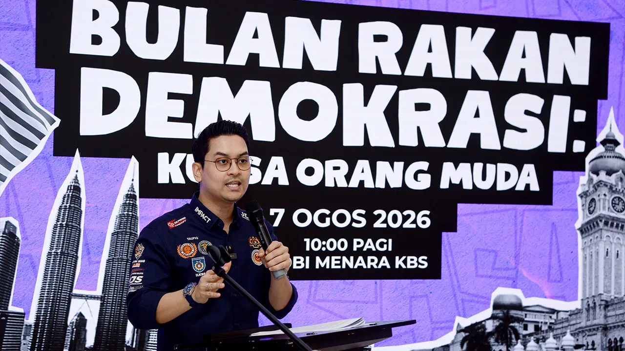 PUTRAJAYA, 7 Ogos -- Menteri Belia dan Sukan Dr Mohammed Taufiq Johari berucap pada Majlis Pelancaran Bulan Rakan Demokrasi:Kuasa Orang Muda 2026 di Menara KBS hari ini.
