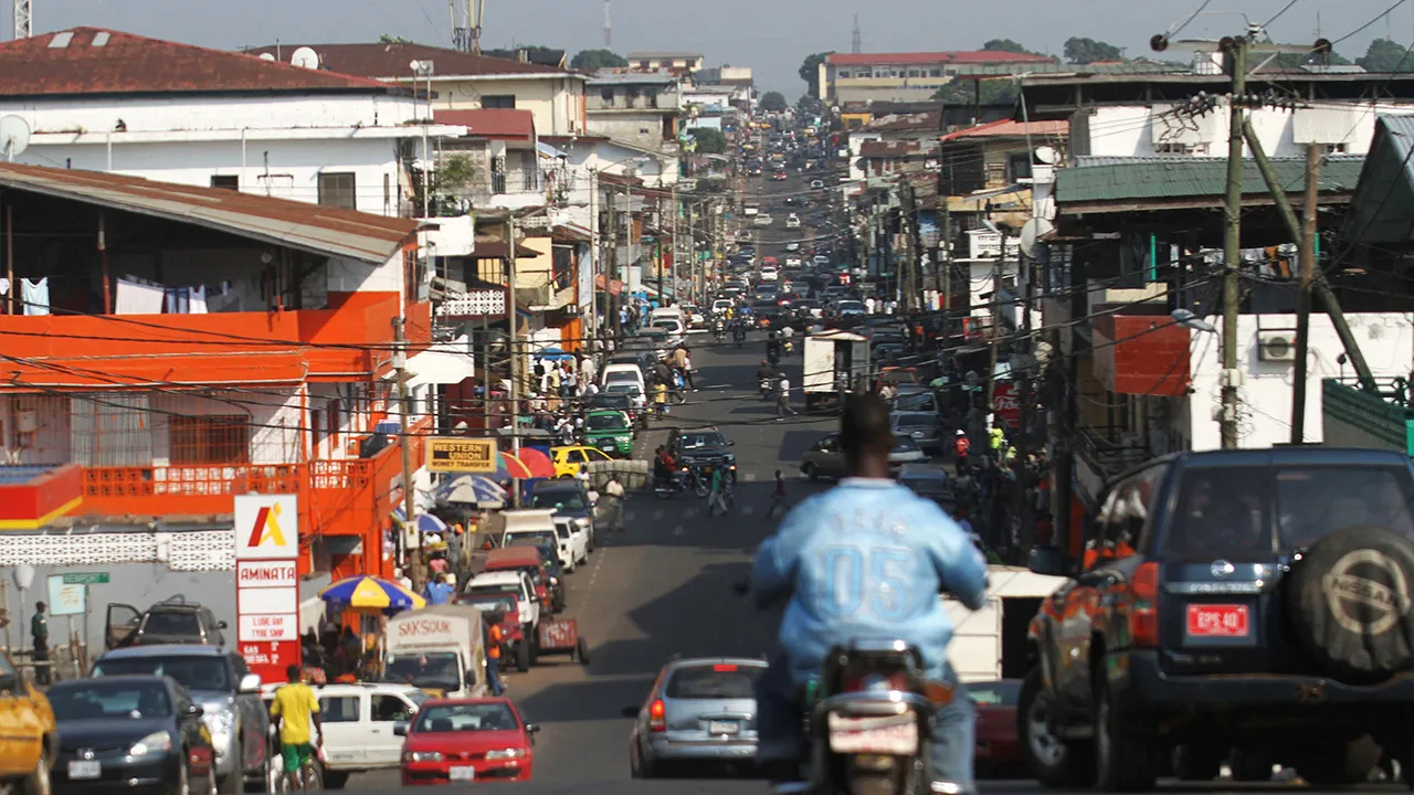 FILE PHOTO: A view of a street in Monrovia January 29, 2013. REUTERS/Thierry Gouegnon