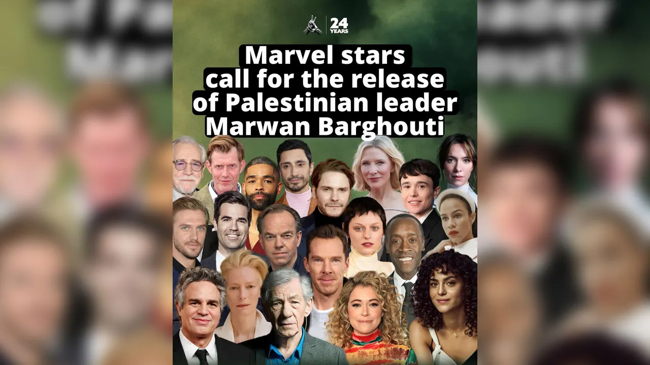 🚨BREAKING: Marvel stars call for the release of Palestinian leader Marwan Barghouti ✌️  “We express our grave concern at the continuing imprisonment of Marwan Barghouti, his violent mistreatment and denial of legal rights whilst imprisoned. We call upon the United Nations and the Governments of the World to actively seek the release of Marwan Barghouti from Israeli prison.”_IG freemarwannow