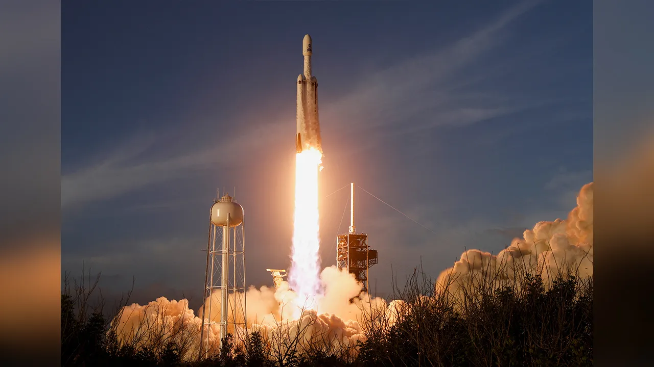 A SpaceX Falcon Heavy rocket lifts off carrying NASA's Nancy Grace Roman Space Telescope at the Kennedy Space Center in Cape Canaveral, Florida, U.S., August 30, 2026. REUTERS/Joe Skipper