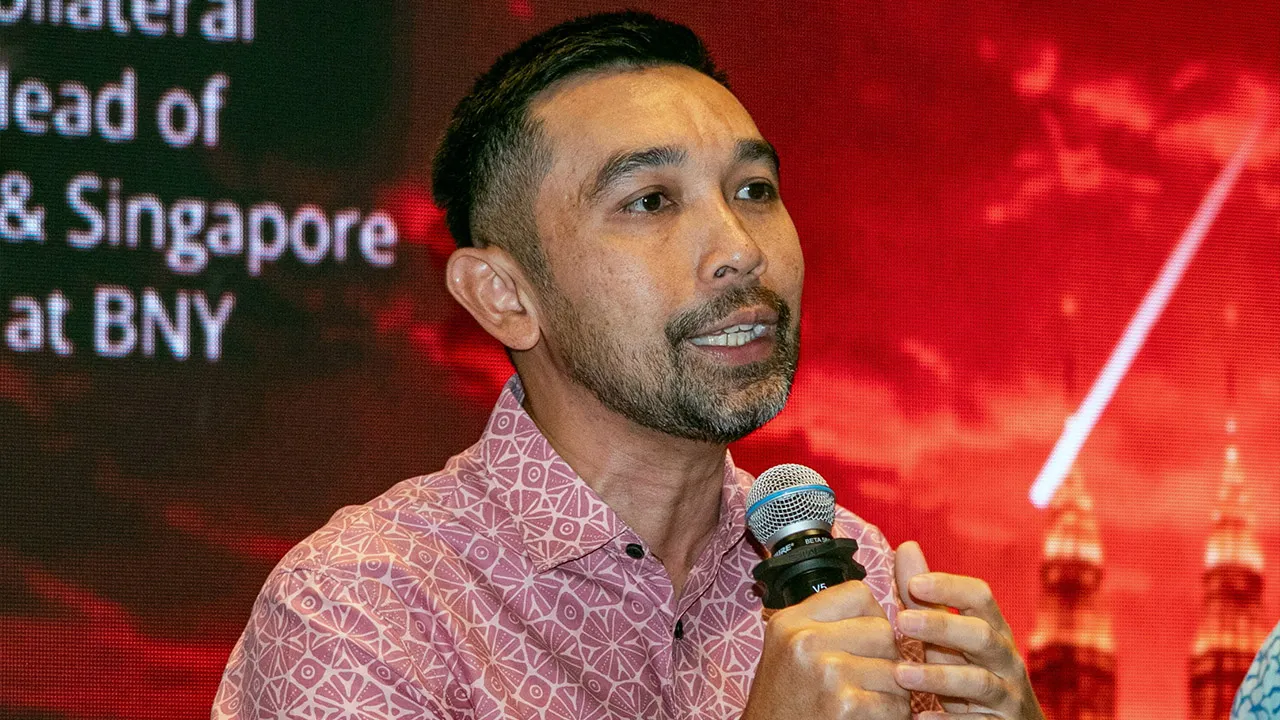 KUALA LUMPUR, August 27 -- CIMB Group CEO Novan Amirudin shares his views during a panel discussion at the launch of CIMB’s first tokenised deposit settlement for tokenised sukuk, today._BERNAMA