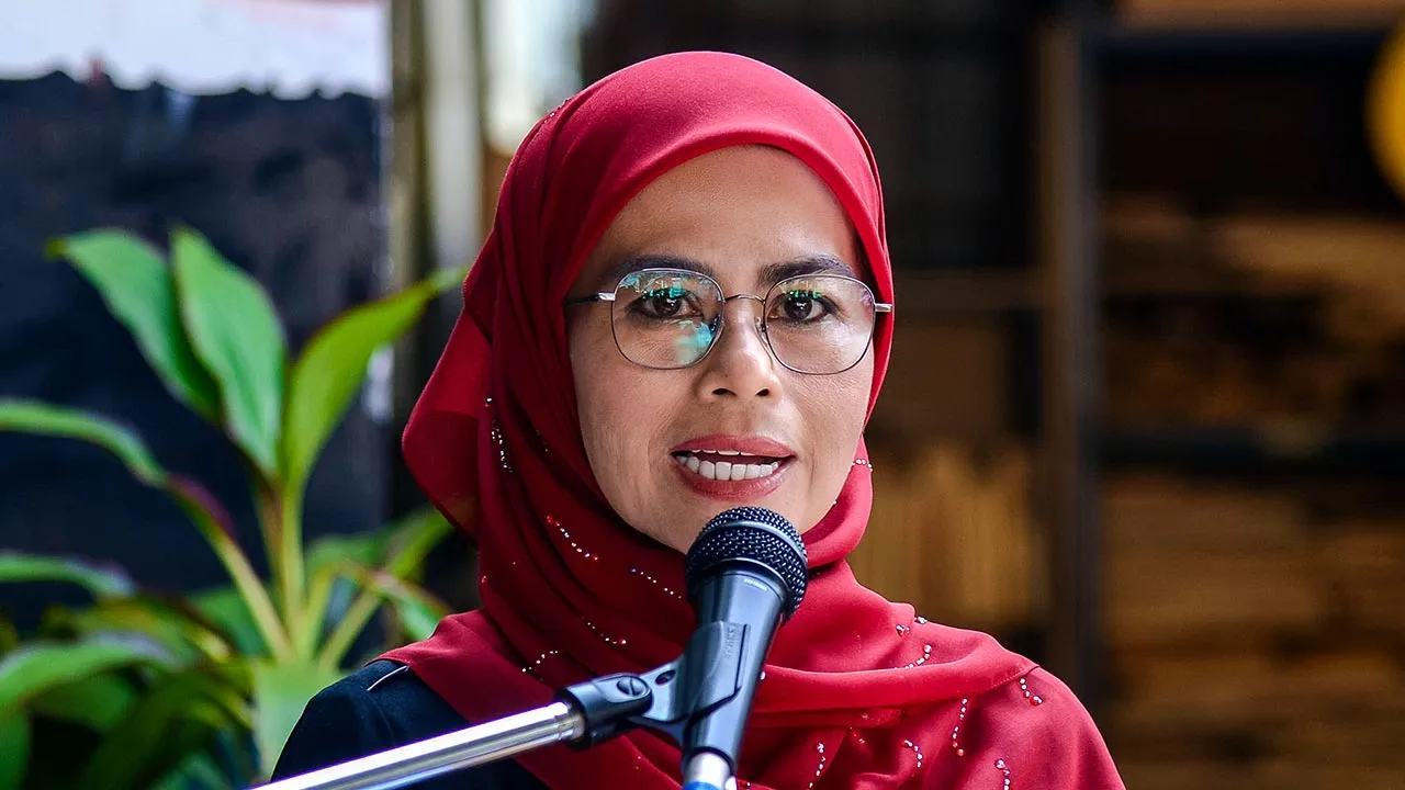 KUALA LUMPUR, 22 Ogos -- Menteri Perladangan dan Komoditi Datuk Seri Dr Noraini Ahmad berucap pada Majlis Perasmian MerdekaPenter 2026 di The Green Factory, Ampang hari ini.  --fotoBERNAMA (2026) HAK CIPTA TERPELIHARA
