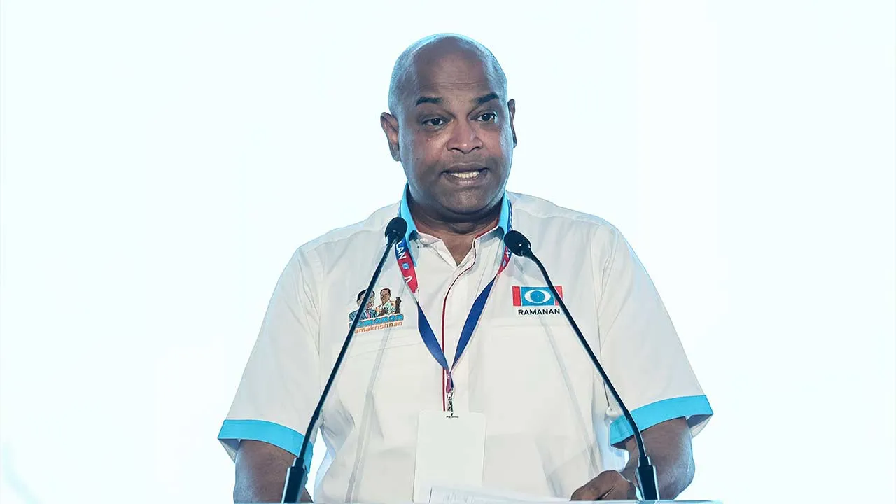 ELAKA, 16 Ogos -- Naib Presiden Parti Keadilan Rakyat (PKR) Datuk Seri R Ramanan ketika sesi penggulungan pada Kongres Nasional PKR 2026 di Pusat Dagangan Antarabangsa Melaka (MITC) Ayer Keroh hari ini.  -- fotoBERNAMA (2026) HAK CIPTA TERPELIHARA