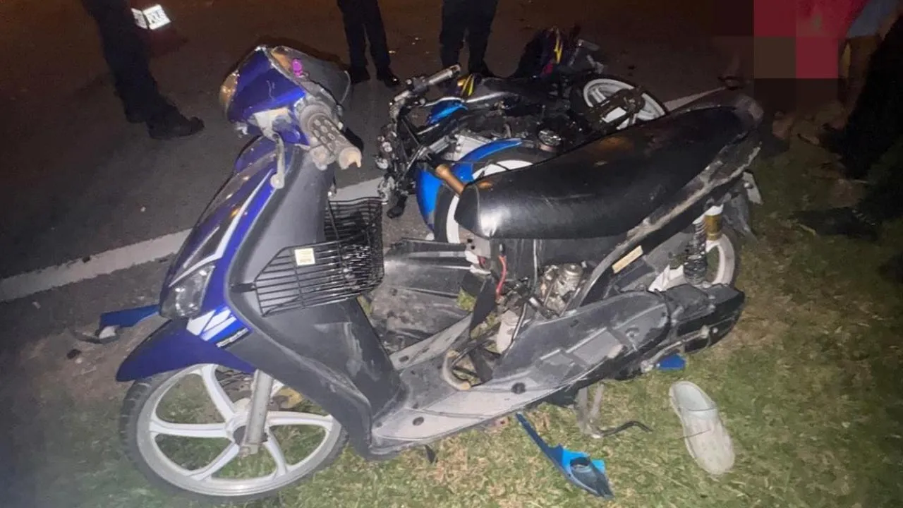 Remaja Lelaki 15 Tahun Maut, Dua Cedera Dalam Kemalangan Di Kota Tinggi -- BERNAMA -- Pix PDRM