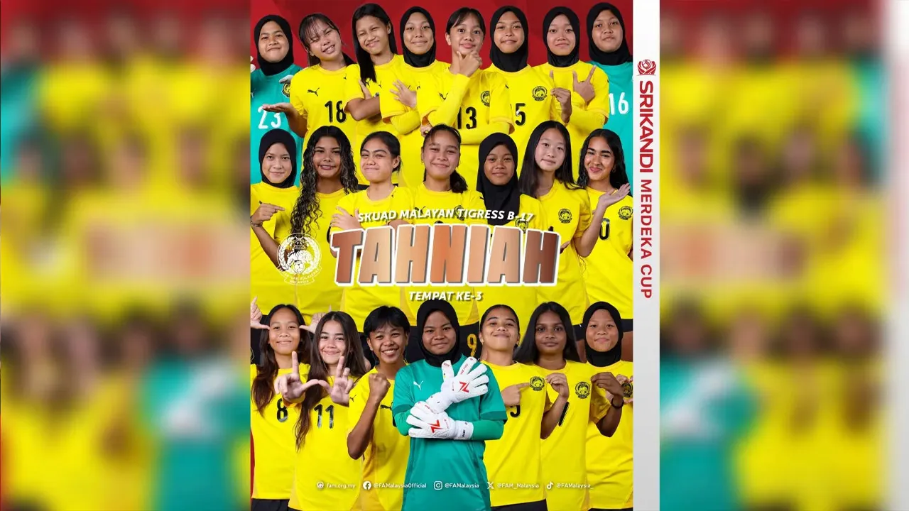 Skuad wanita Malaysia menutup kempen Piala Srikandi Merdeka 2026 dengan bergaya apabila membelasah Jordan 4-0 dalam aksi penentuan tempat ketiga di Stadium Nasional Bukit Jalil, hari ini._Stadium ASTRO