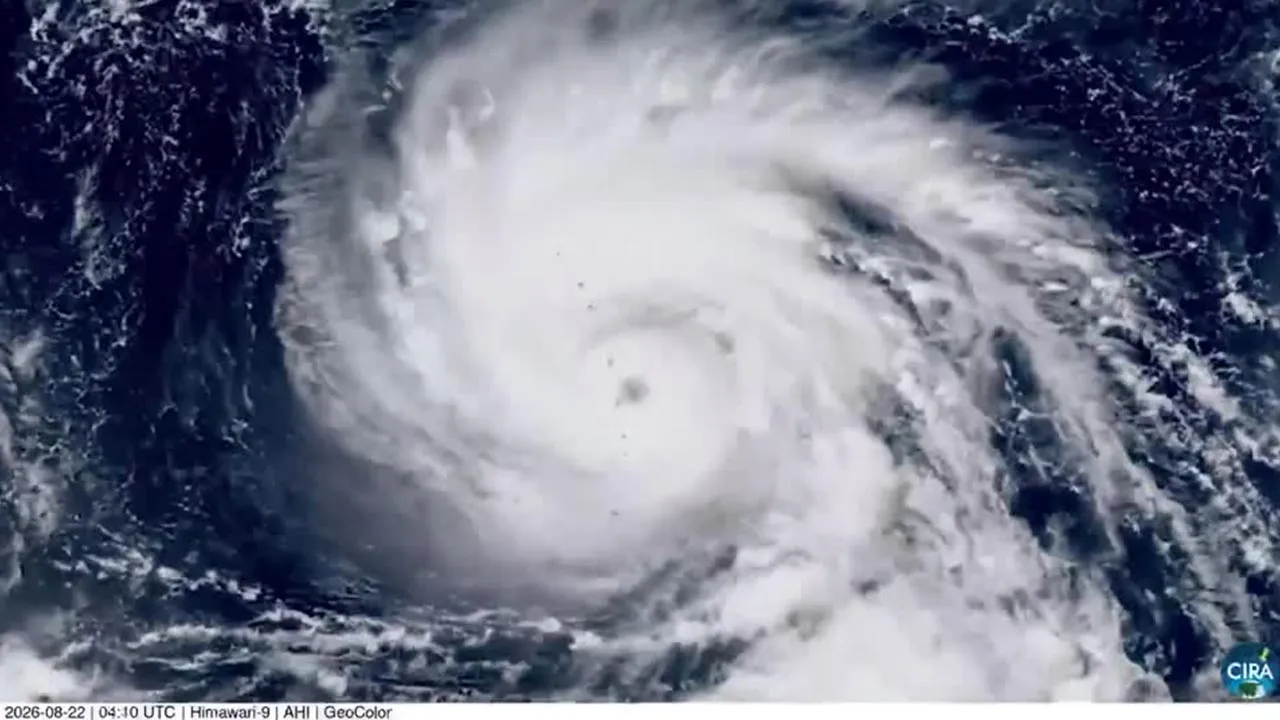 Satellite timelapse showing Typhoon Saudel traveling northwestward over the Philippine Sea after crossing the Marianas. Video credit: CSU/CIRA & KMA/NMSC -- REUTERS