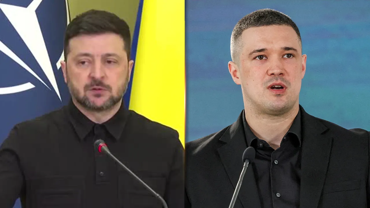 Mykhailo Fedorov and Volodymyr Zelesnkiy -- REUTERS