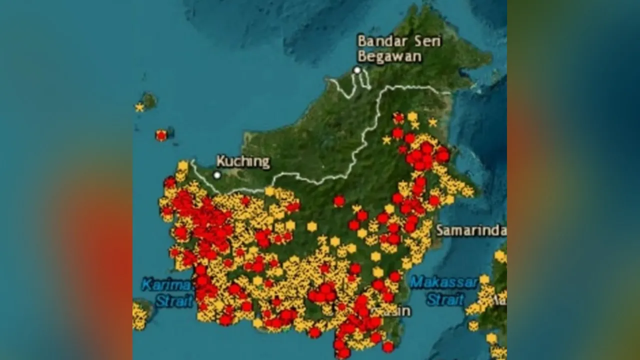 titik panas Kalimantan - Sipongi