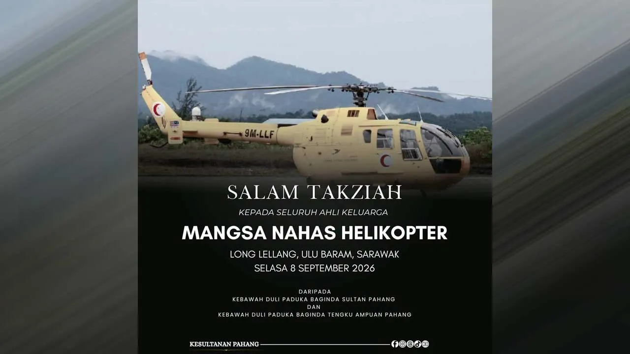 [TB]_Sultan Pahang ucapan takziah tragedi nahas helikopter_FB KESULTANAN PAHANG