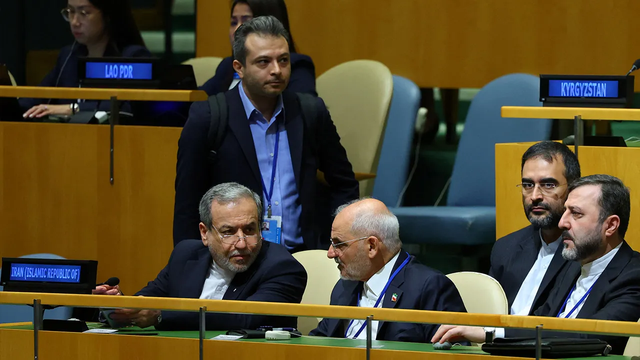 Iranian Foreign Minister Abbas Araghchi and other delegates attend the 81st United Nations General Assembly (UNGA) at UN headquarters in New York City, US, September 23, 2026. REUTERS/MIKE SEGAR