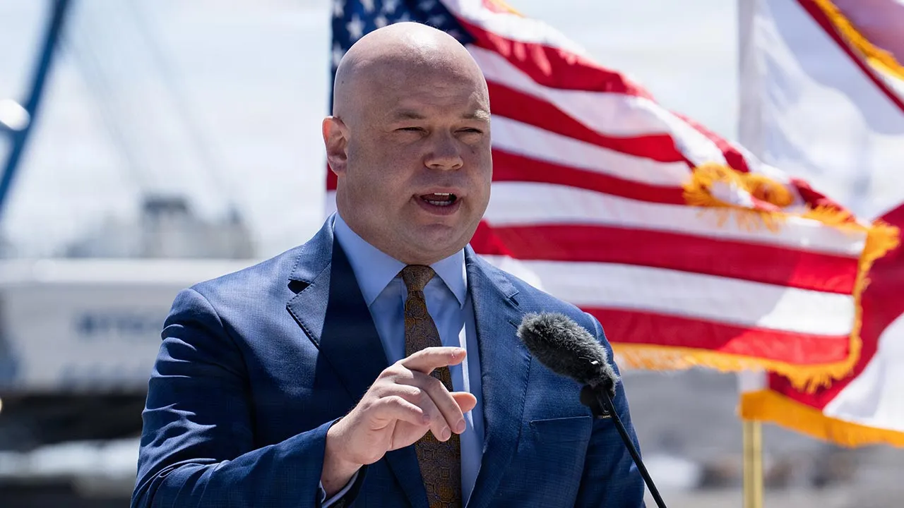 In this image provided by the U.S. Army Corps of Engineers, Assistant Secretary of the Army for Civil Works Adam Telle speaks April 13, 2026, to announce action to complete the Everglades Agricultural Area (EAA) Reservoir Project, in South Bay, Fla. (Brigida I. Sanchez/U.S. Army Corps of Engineers via AP)