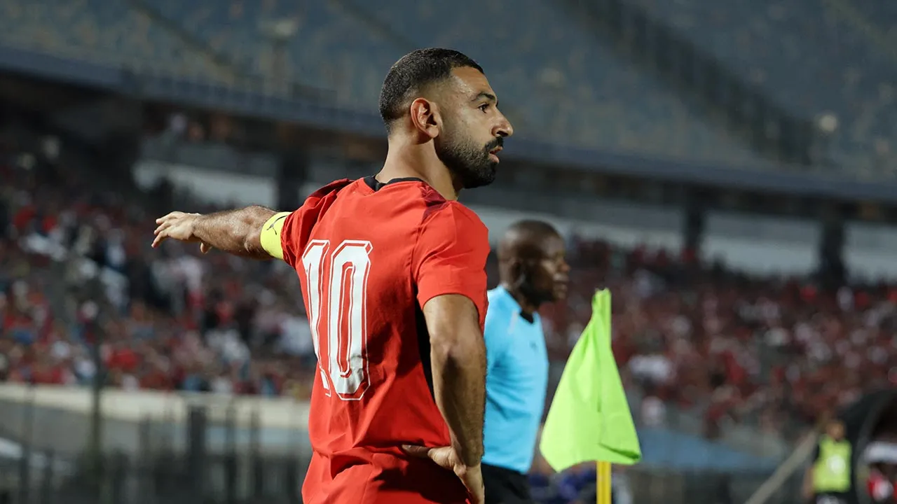 Soccer Football - African Cup of Nations - Qualification - Group B - Egypt v Angola - Cairo International Stadium, Cairo, Egypt - September 25, 2026 Egypt's Mohamed Salah gestures during the match REUTERS/Mohamed Abd El Ghany