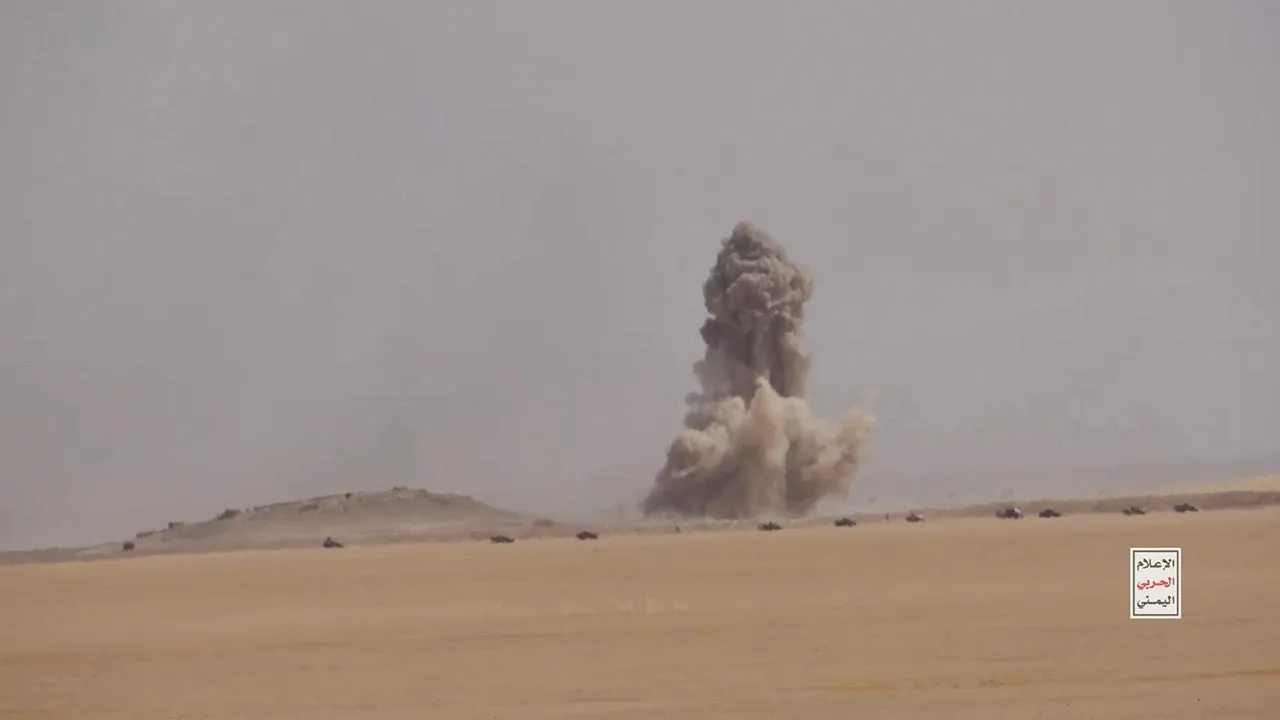 Smoke billows into the sky in a screengrab from a video said to show Houthi fighters attacking Saudi-backed forces in the location given by the source as al Jawf governorate, Yemen, in this screengrab taken from a video released by Houthi Military Media on September 15, 2026. HOUTHI MILITARY MEDIA/Handout via REUTERS.