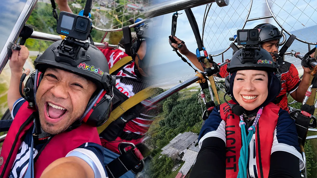  Thr gegar, bersiaran di udara, paramotor