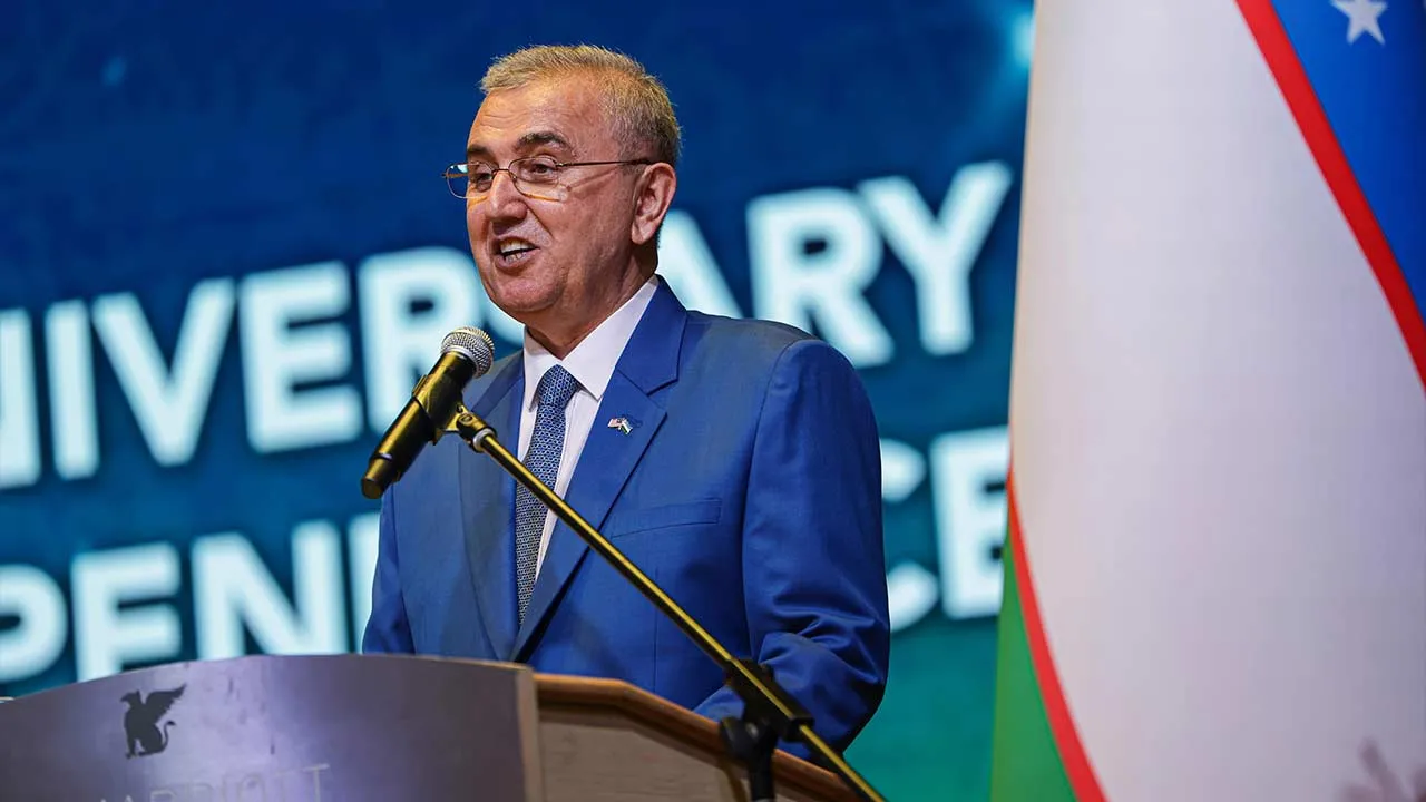 KUALA LUMPUR, Sept 8 - Ambassador of the Republic of Uzbekistan to Malaysia Dr Karomidin Gadoev delivers his speech at the 35th Anniversary of the Independence of Uzbekistan at a hotel today. - fotoBERNAMA (2026) COPYRIGHT RESERVED