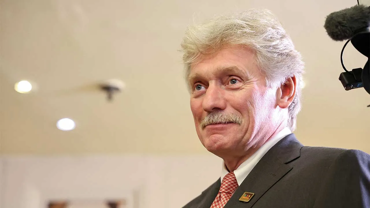 Kremlin spokesman Dmitry Peskov speaks during a meeting of Russian President Vladimir Putin with journalists on the sidelines of the BRICS summit in New Delhi, India, September 12, 2026. Sputnik/Alexander Kazakov/Pool via REUTERS ATTENTION EDITORS - THIS IMAGE WAS PROVIDED BY A THIRD PARTY.