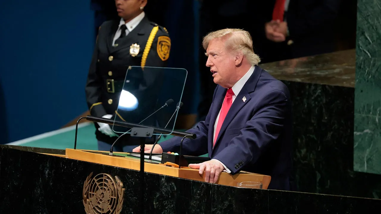 US President Donald Trump addresses the 81st United Nations General Assembly (UNGA), in New York City, US, September 22, 2026. REUTERS/Kylie Cooper