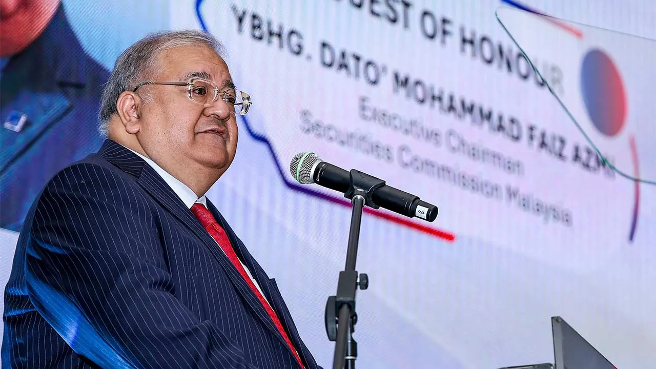 KUALA LUMPUR, Sept 22 - Securities Commission Malaysia Executive Chairman Datuk Mohammad Faiz Azmi delivers his speech at the CGI Global Governance Summit 2026 at Kuala Lumpur Golf and Country Club (KLGCC) today. - fotoBERNAMA (2026) COPYRIGHT RESERVED