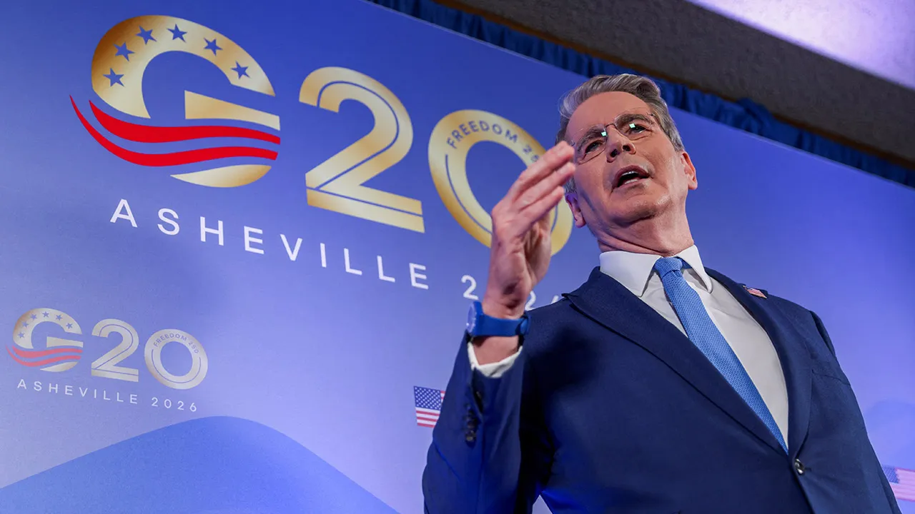 U.S. Treasury Secretary Scott Bessent gestures, as finance ministers and central bank governors from G20 countries meet in Asheville, North Carolina, U.S., August 31, 2026. REUTERS/Sam Wolfe