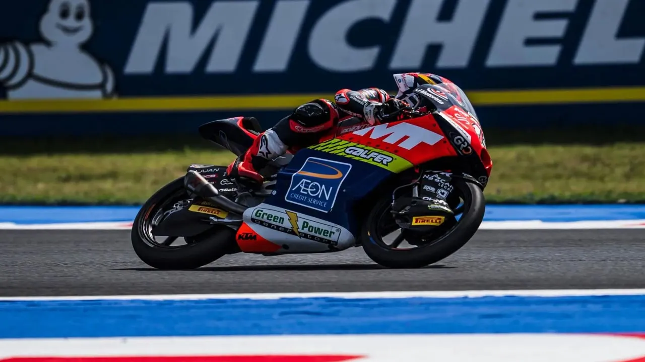 Pelumba Moto3 negara, Hakim Danish Ramli, akan memulakan perlumbaan GP San Marino di Litar Misano hari ini dari petak ke-18. -- stadiumastro