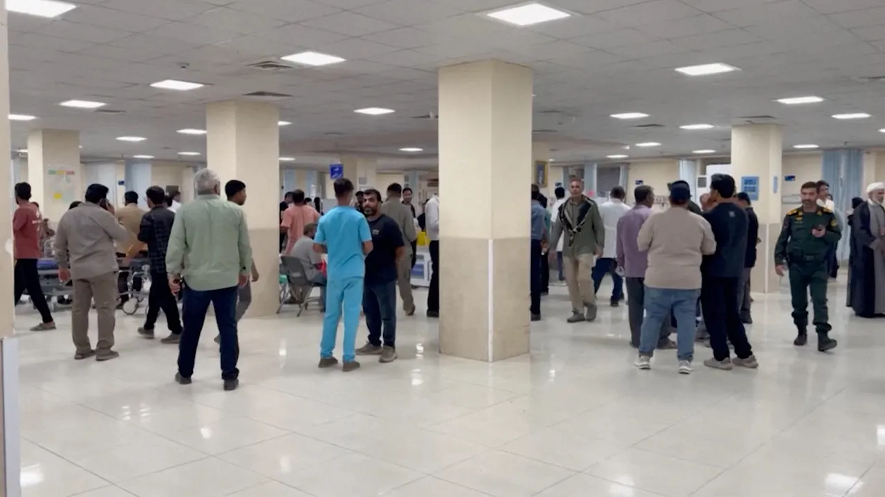 People wait at a hospital lobby following an attack at a wedding near Sirik, a coastal area on the Strait of Hormuz, the Iranian Red Crescent reported, as the United States and Iran engaged in the most significant exchange of fire in weeks, in Sirik, Hormozgan province, Iran, September 2, 2026, in this screen grab taken from a handout video. WANA (West Asia News Agency) via REUTERS ATTENTION EDITORS - THIS PICTURE WAS PROVIDED BY A THIRD PARTY. ISRAEL OUT. NO COMMERCIAL OR EDITORIAL SALES IN ISRAEL. NO ACCE