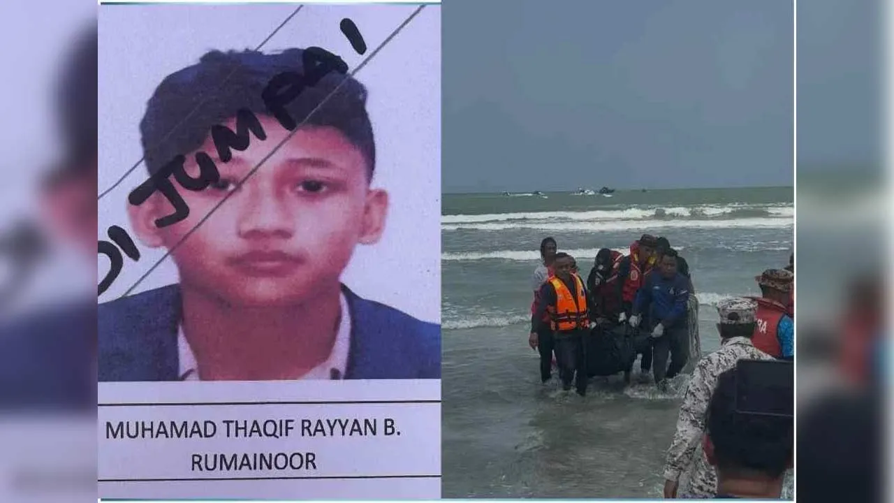 Jasad Muhamad Thaqif Rayyan ditemui terapung oleh nelayan pada Khamis.