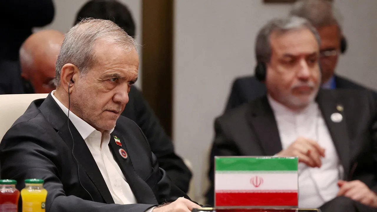 Iranian President Masoud Pezeshkian attends a session of the Shanghai Cooperation Organisation (SCO) summit in Bishkek, Kyrgyzstan September 1, 2026. Sputnik/Vyacheslav Prokofyev/Pool via REUTERS ATTENTION EDITORS - THIS IMAGE WAS PROVIDED BY A THIRD PARTY.