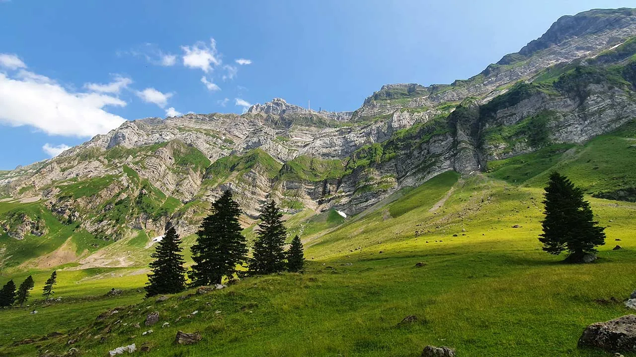 Mount Santis Säntis Swiss Alps Switzerland 