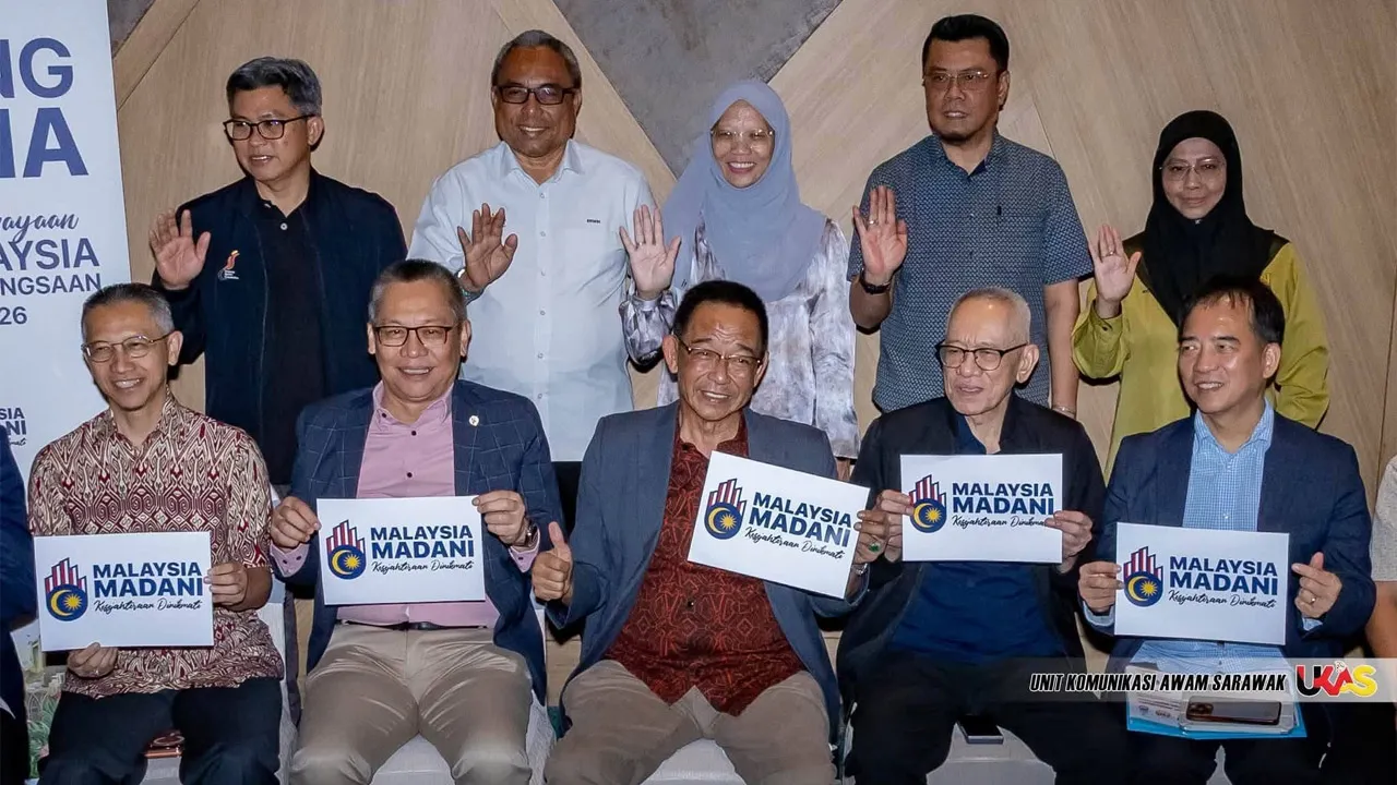 Sarawak hosts Malaysia Day 2026 celebrations expected 5,000 guests Kuching: Sarawak is hosting the National Malaysia Day celebration in 2026, expected to gather around 5,000 guests at the Kuching Borneo Convention and Exhibition Centre on September 16._FB Unit Komunikasi Awam Sarawak - UKAS