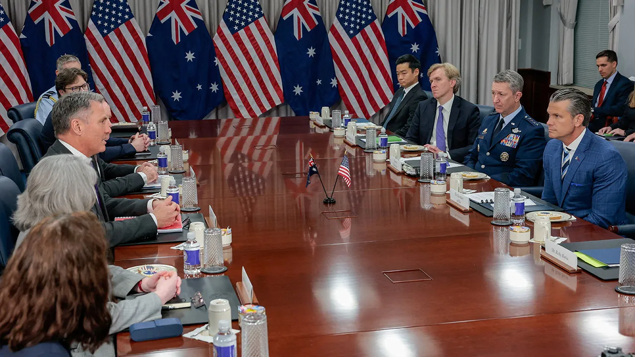 U.S. Defense Secretary Pete Hegseth listens during a meeting with Australia’s Deputy Prime Minister and Defence Minister Richard Marles at the Pentagon, in Washington, D.C., U.S., September 2, 2026. REUTERS/Kylie Cooper