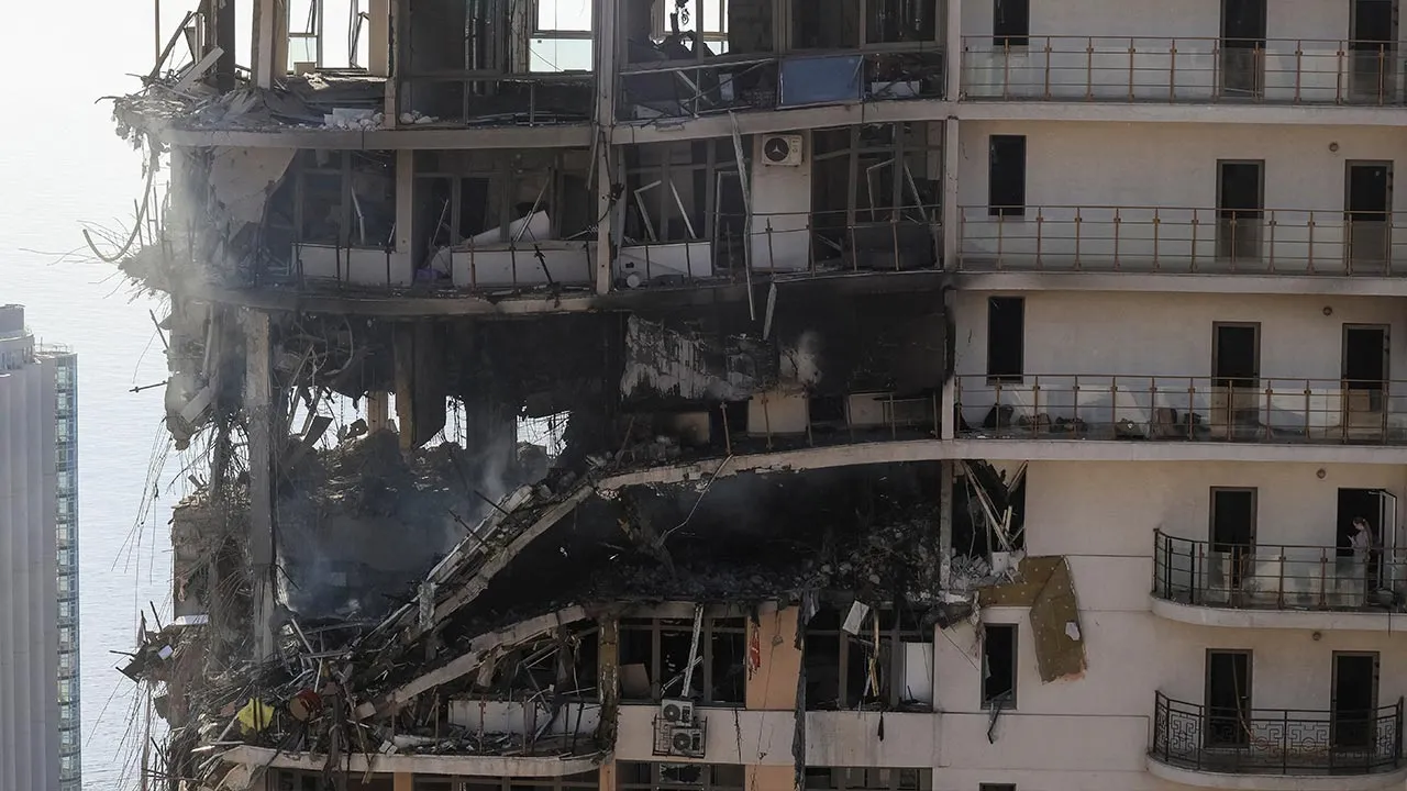 An apartment building damaged during a Russian drone strike, amid Russia's attack on Ukraine, in Odesa, Ukraine, September 12, 2026. REUTERS/Nina Liashonok