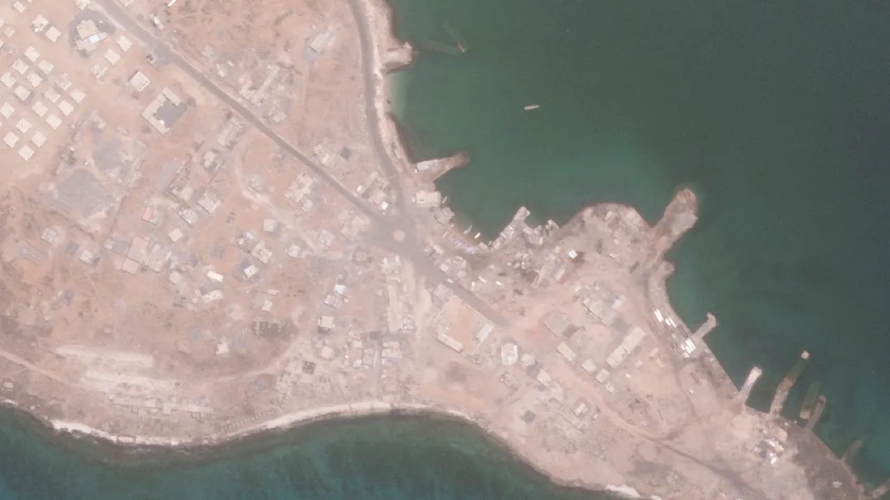 A satellite view shows a closer view of Perim Island in the Bab el-Mandeb Strait, Yemen, September 13, 2026. Yemen's Iran-aligned Houthis reached the strategic island on September 11, according to four Yemeni government sources. 2026 Planet Labs PBC/Handout via REUTERS