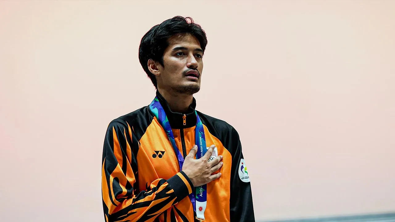 AICHI, 23 Sept - Atlet e-sukan negara Taj Izrin Aiman Taj Madira menghadiahkan pingat emas kedua buat Malaysia dalam saingan Gran Turismo 7 (GT7) pada Sukan Asia Aichi-Nagoya 2026 di Aichi Sky Expo hari ini. - fotoBERNAMA (2026) HAK CIPTA TERPELIHARA