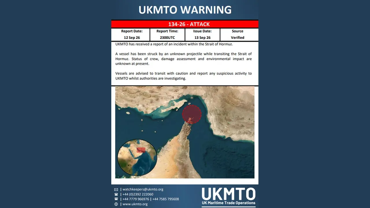 UKMTO WARNING 134-26 -- X UKMTO Operations Centre