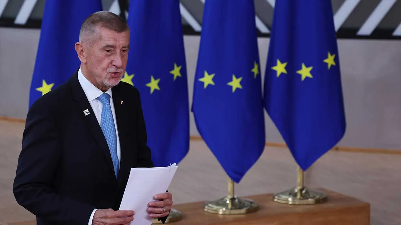 Czech Republic's Prime Minister Andrej Babis arrives for the EU summit at the European Council building in Brussels, Friday, Oct. 16, 2026. (AP Photo/Omar Havana)