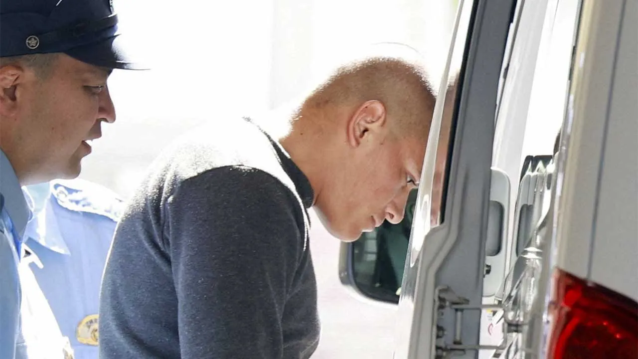 US Marine Lance Corporal Devin Jacob Ballard leaves a police station to be sent to prosecutors over the killing of a Japanese woman in Naha, Okinawa Prefecture, Japan, October 5, 2026 in this photo taken by Kyodo. Kyodo/via REUTERS ATTENTION EDITORS - THIS IMAGE HAS BEEN SUPPLIED BY A THIRD PARTY. MANDATORY CREDIT. JAPAN OUT. NO COMMERCIAL OR EDITORIAL SALES IN JAPAN. BEST QUALITY AVAILABLE.