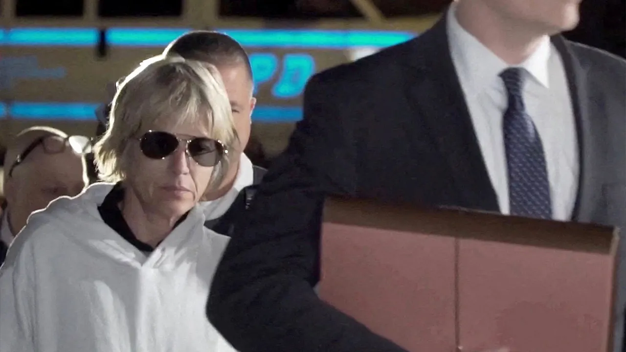 Actor Selma Blair leaves Queens Criminal Court following her arraignment after she was arrested after flight attendants reported a "physically abusive passenger" on a Delta Air Lines flight from Los Angeles to New York, in New York, US, October 12, 2026, in this still image taken from video. REUTERS'