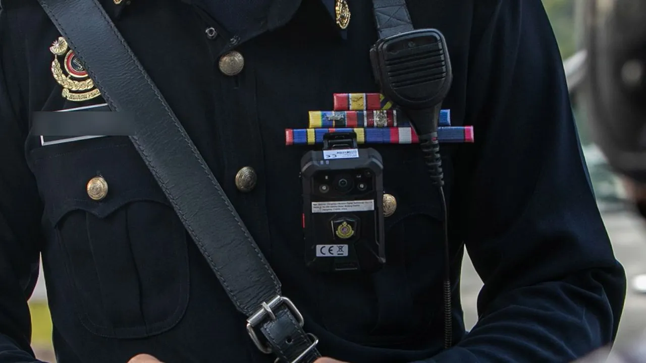 Kamera badan atau body worn camera (BWC) yang digunakan anggota Jabatan Pengangkutan Jalan (JPJ) Perak pada Operasi Khas Sembilan Kesalahan Utama, hari ini_IG BERNAMA